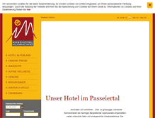 Tablet Screenshot of hotelalpenland.com